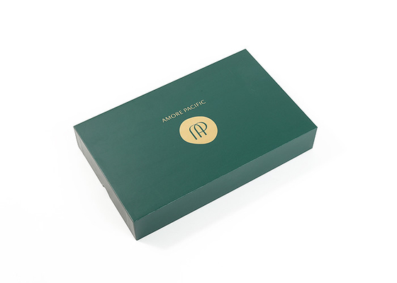 Full Green Cosmetic Packaging Box Printed Paper Luxury Rigid For Gift