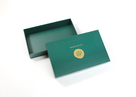 Full Green Cosmetic Packaging Box Printed Paper Luxury Rigid For Gift