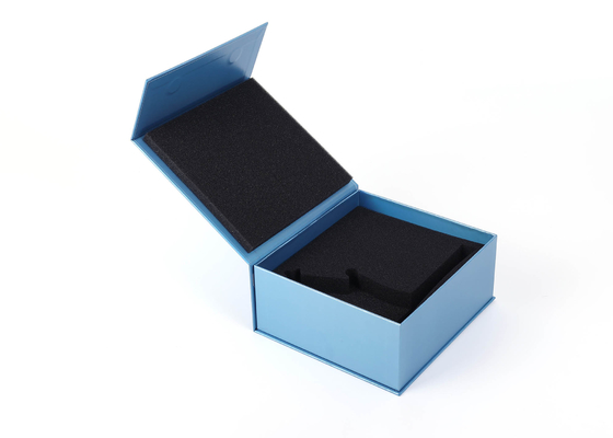 Grey Rigid Magnetic Paper Box , Offset Printed Recycled Cardboard Jewelry Boxes