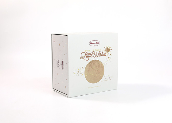 Luxury Paper Magnetic Foldable Packaging Box Sustainable For Ice Cream
