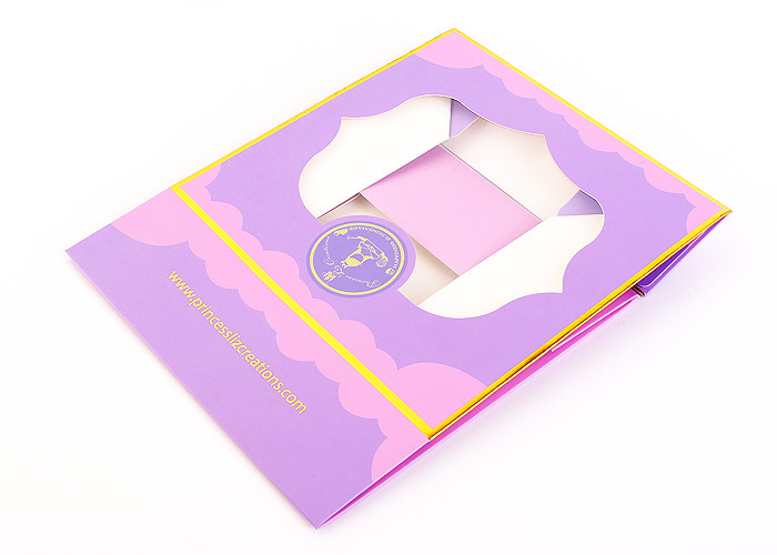 Pinkish Cake Cardboard Boxes Collapsible Paper Box With Window